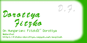 dorottya fitzko business card
